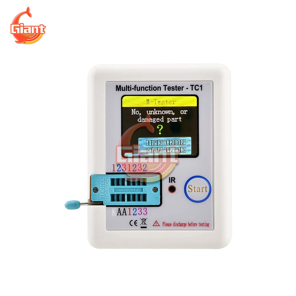 LCR-TC1 Transistor Tester TC1 TFT Diode Triode Capacitance Resistor Meter LCR-T6 TC1 NPN PNP MOSFET 3