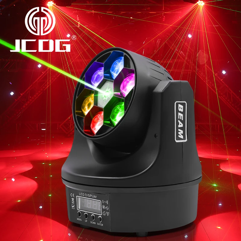 Jcdg 6x10w Led Rgbw Green Laser Beam Bee Eye Effect Lighting Stage