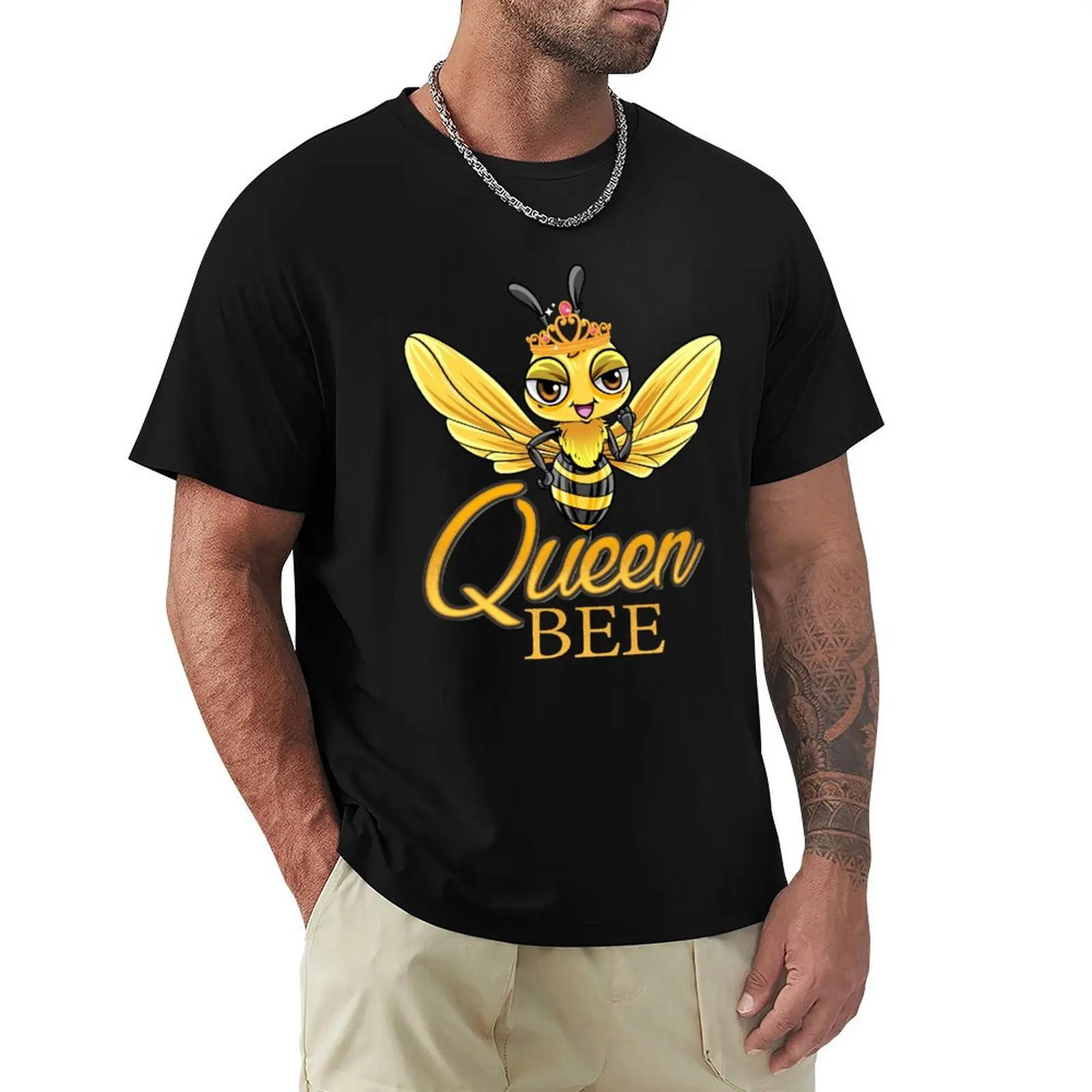 

Футболка Queen Bee для мальчиков, белая заготовка, Мужская хлопковая футболка
