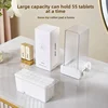 2025 Hot Press Type Cotton Storage Box, Lightweight Luxury Cosmetics Storage Box, PET Transparent Covered Dust-proof Storage Box 5