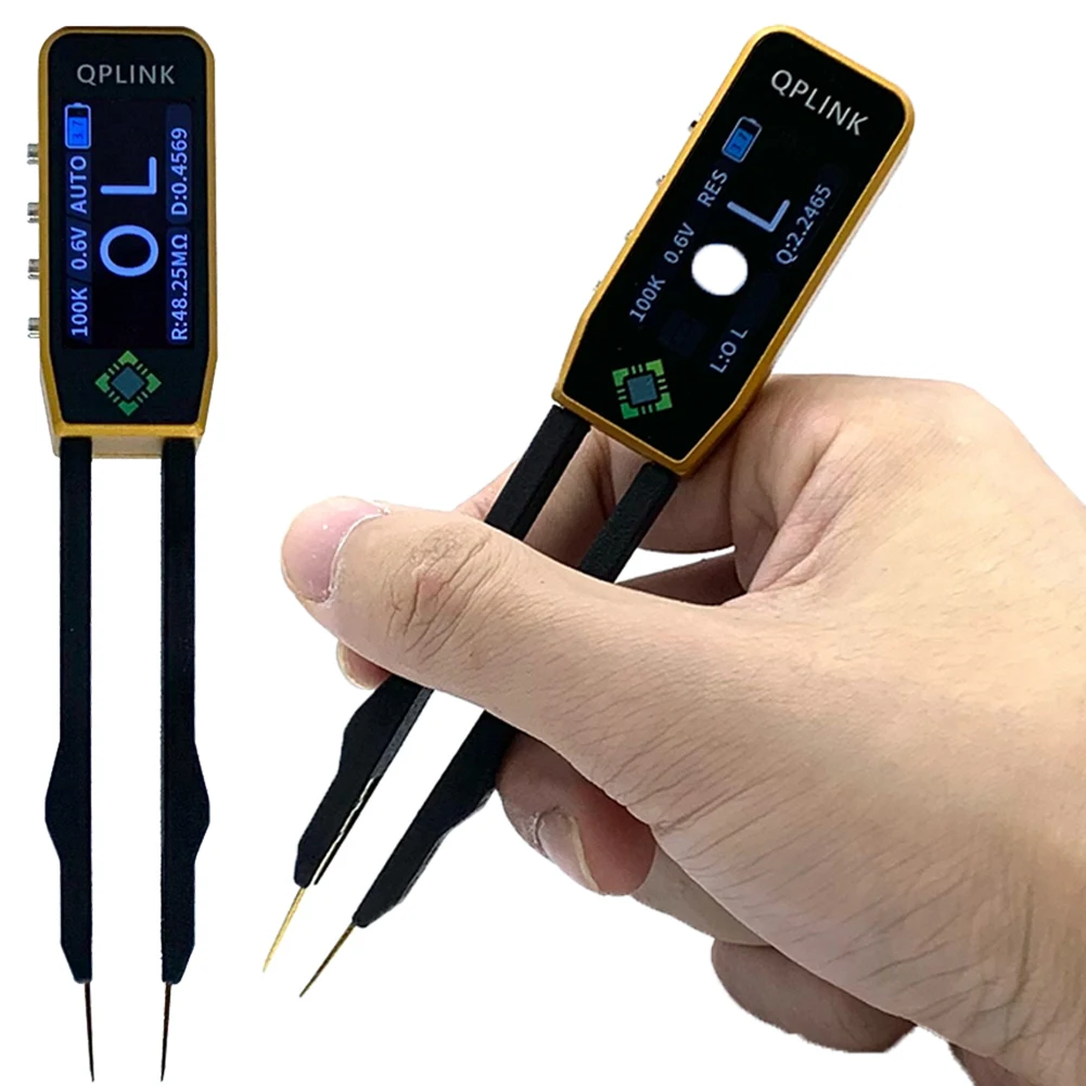 Digital Smart Tweezer LCR SMD ESR Tester 100kHz Diode Measurement Tool Resistance Capacitance Inductance Continuity Test resistance tester