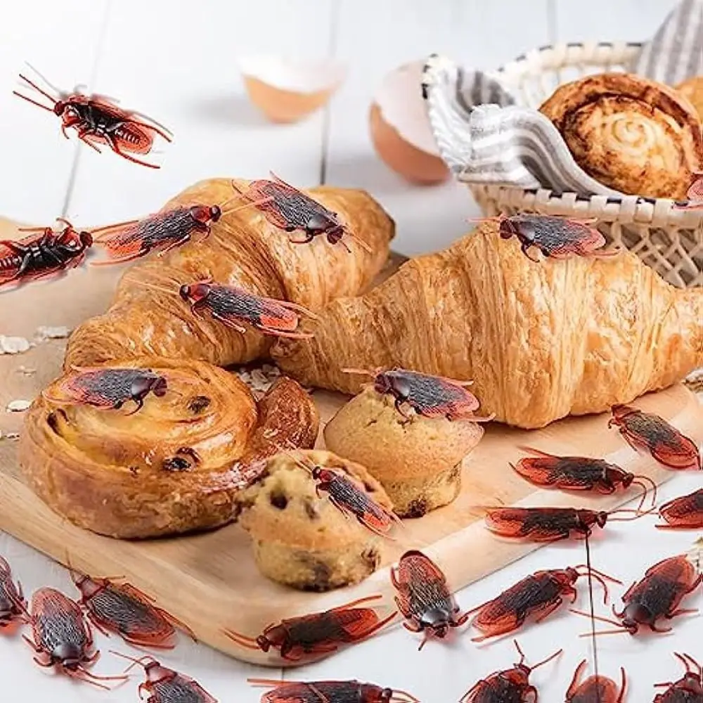 20Pcs Rubber Scorpion Simulation Cockroach Soft Tricky Props Fake Cockroach PVC Scorpion Gecko Centipede Model Toy