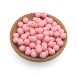 Kovict 50pcs Assorted Silicone Beads for Jewelry Crafting and DIY Accessories (Candy pink)