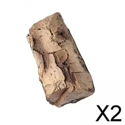 2xHide Spare Key Fake Rock Resin Spare Key Holder for Garden Geocaching Yard