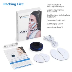 Advanced EMS Facial Massager with Microcurrent Technology & Gel Pads (Black)