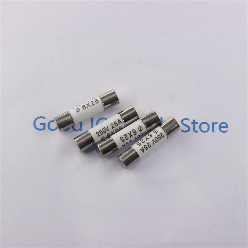 10Pcs RO54 R054 6X25mm Ceramic Fuse 5x25 Fast Blow Fuse 250V 0.5A 1A 2A 3A 4A 5A 6A 8A 10A 13A 15A 16A 20A 25A 30A