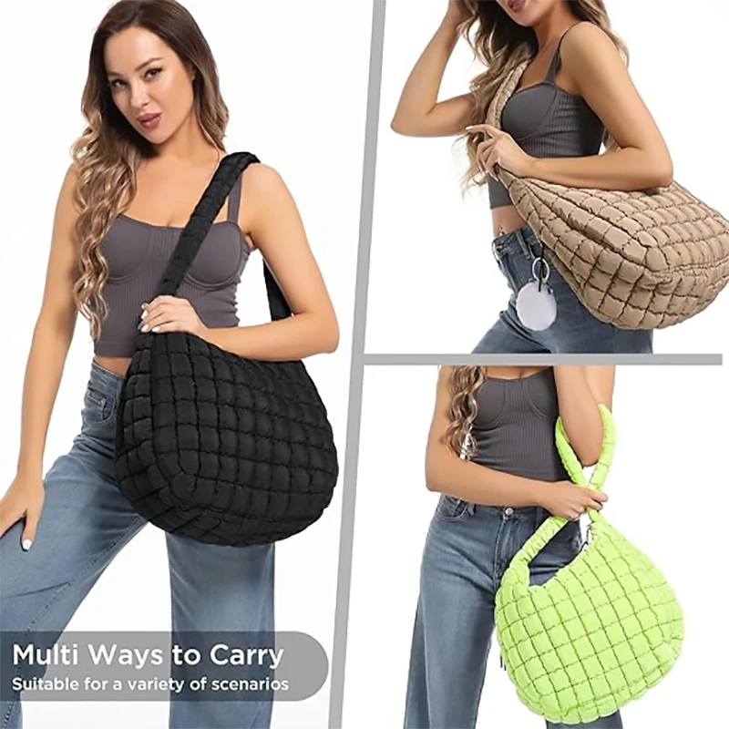 Borsa a tracolla leggera trapuntata Puffer Tote Bag Puffy