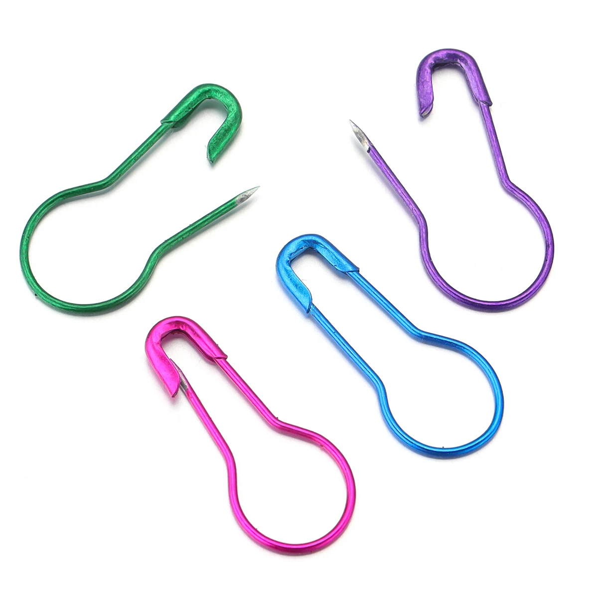 200 stücke Metall Sicherheitsnadeln Bunte Kürbis Glühbirne Form Pins Für Locking Stricken Stich Marker Kleidung Nähen Pins Clips Liefert – Detail 9