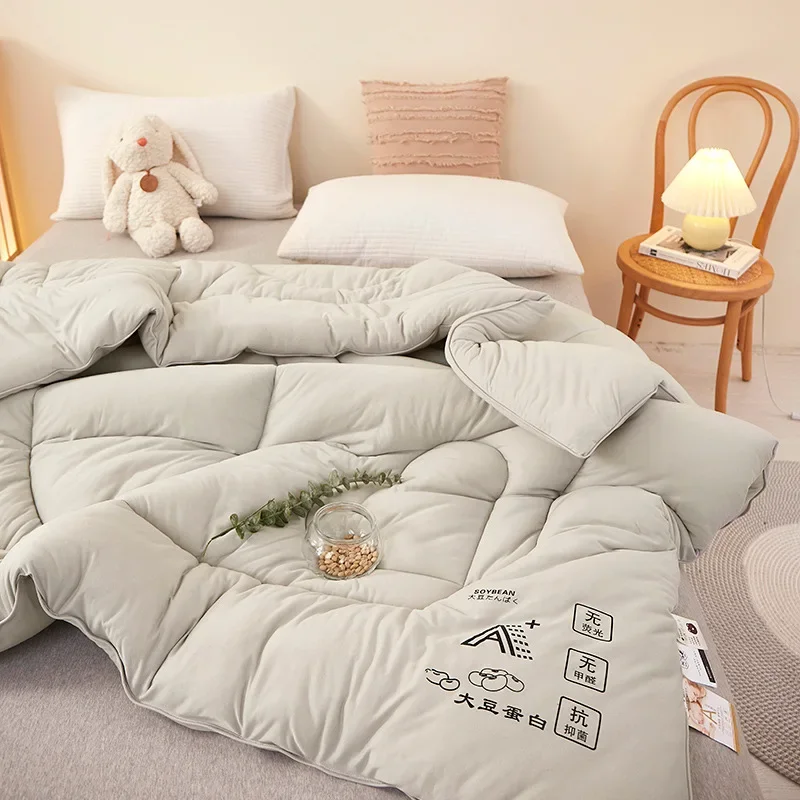 

King Queen Bed Autumn Winter Thicken Warm Quilt Blanket Double Cover Bedding Skin-friendly Comforter Home Cotton