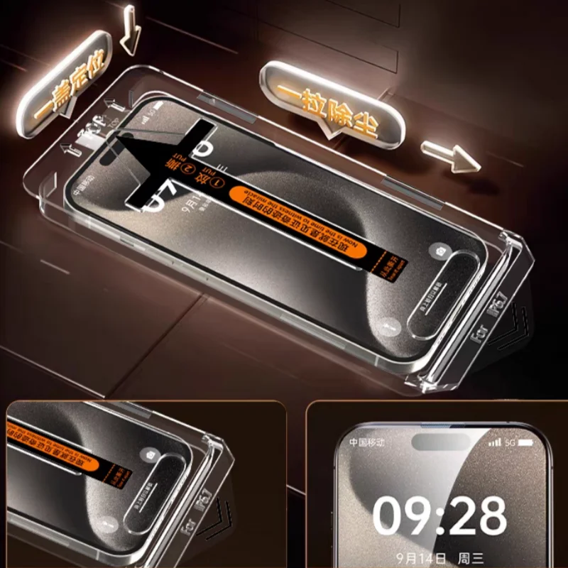 Screen Protector Premium Tempered Glass 1-2pcs For iPhone 15 Pro Max 14 13 Dust Free Installation