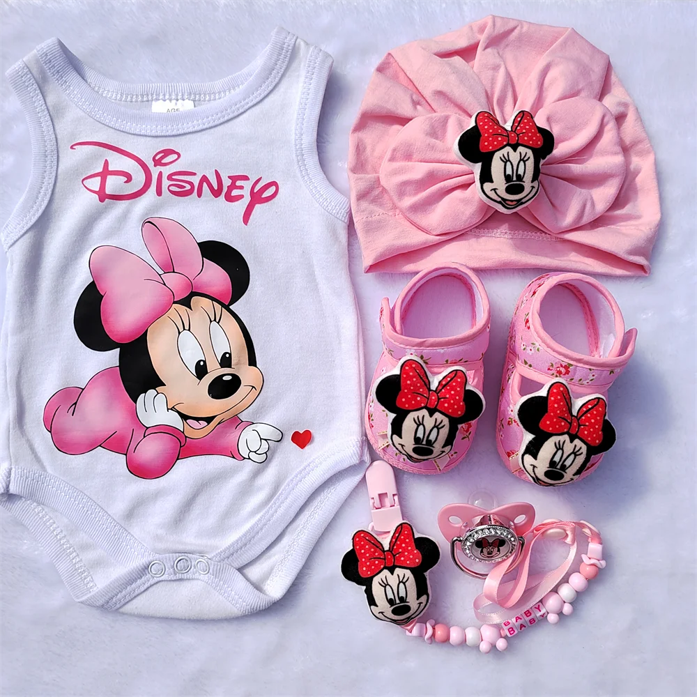 Minnie Mouse Love Cute summer Fun baby crawlers Toddler's cotton shoes hat suit onesies Funky newborn tights Baby baby supplies