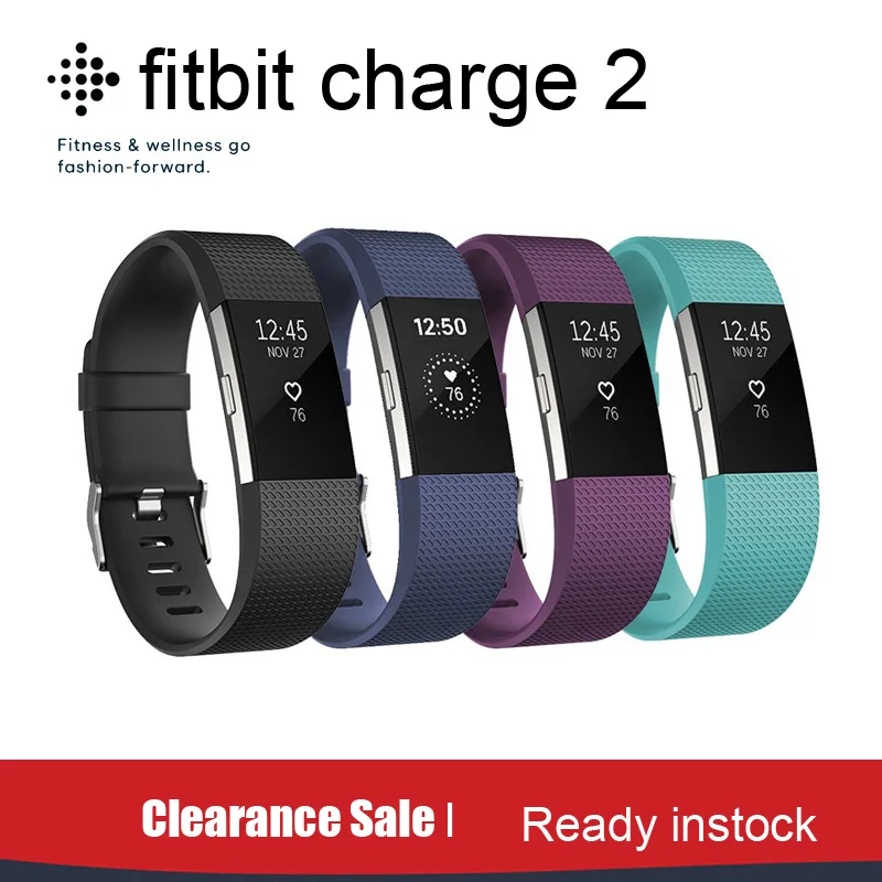 

Original Fitbit Charge 2 Smart Watch Band Bluetooth Smart Activity and Fitness Tracker + Heart Sport Watch Bands