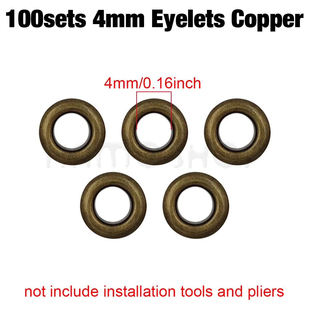 1 набір щипців для люверсів, набір щипців для люверсів із 100 комплектами металевих люверсів 4 мм, набір інструментів для люверсів для шкіряних виробів