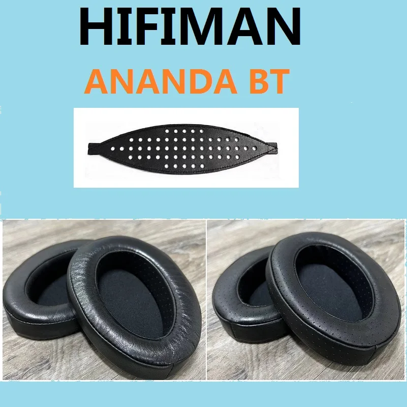 Upgraded Ear pads For HIFIMAN ANANDA BT Wireless Headphones Perforated Genuine Sheepskin Ear cushions,headband leather