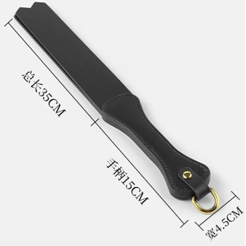 35CM PU Leather Two layers Horse Whip ,Rivet Reinforcement Handle Riding Crop Party Flogger Whips