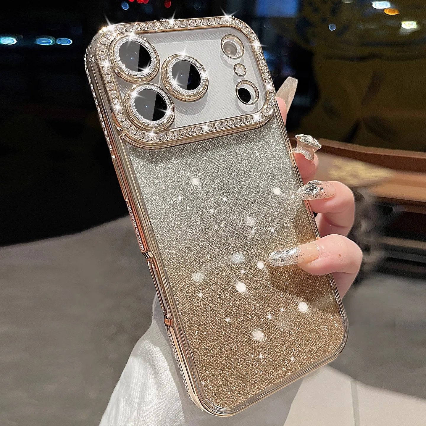 Luxury Diamond Glitter Shockproof Phone Case - Elegant Women's Bumper Cover