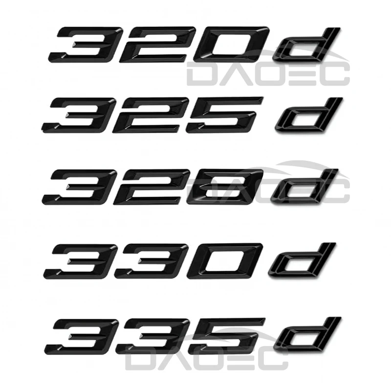 Car 3d Abs Trunk Letters Logo Badge Emblem Decals Sticker For Bmw 3