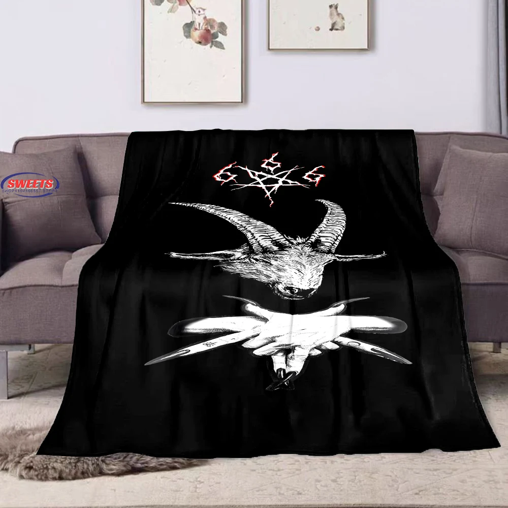 Pentacle Symbol Goat Head Soft Flannel Blanket for Bed Bedroom Sofa Picnic,Warm Throw Blanket for Cover Outdoor Leisure Nap,Gift 3