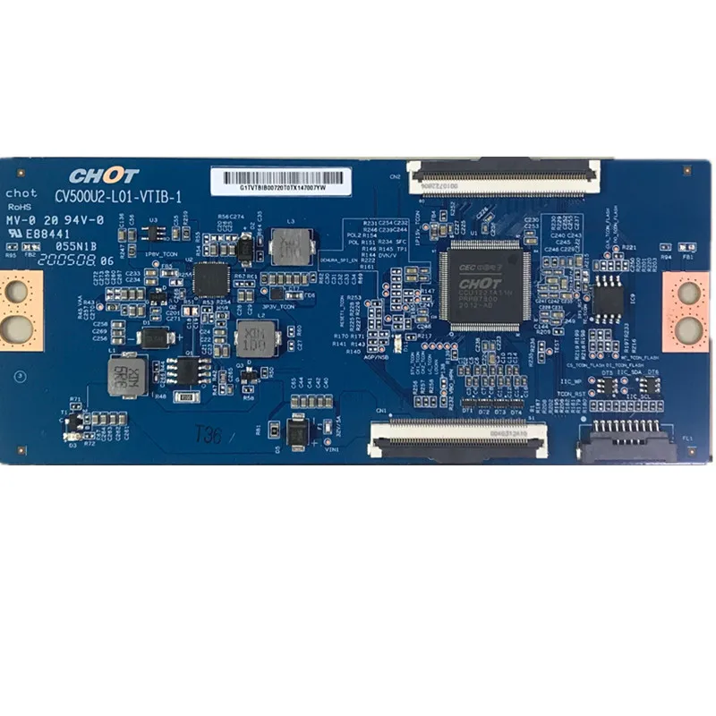 Фото Бесплатная доставка! CV500U2-L01-VTIB-1 Однопортовый 60PIN Радужный экран logic board LED TV T-CON №3