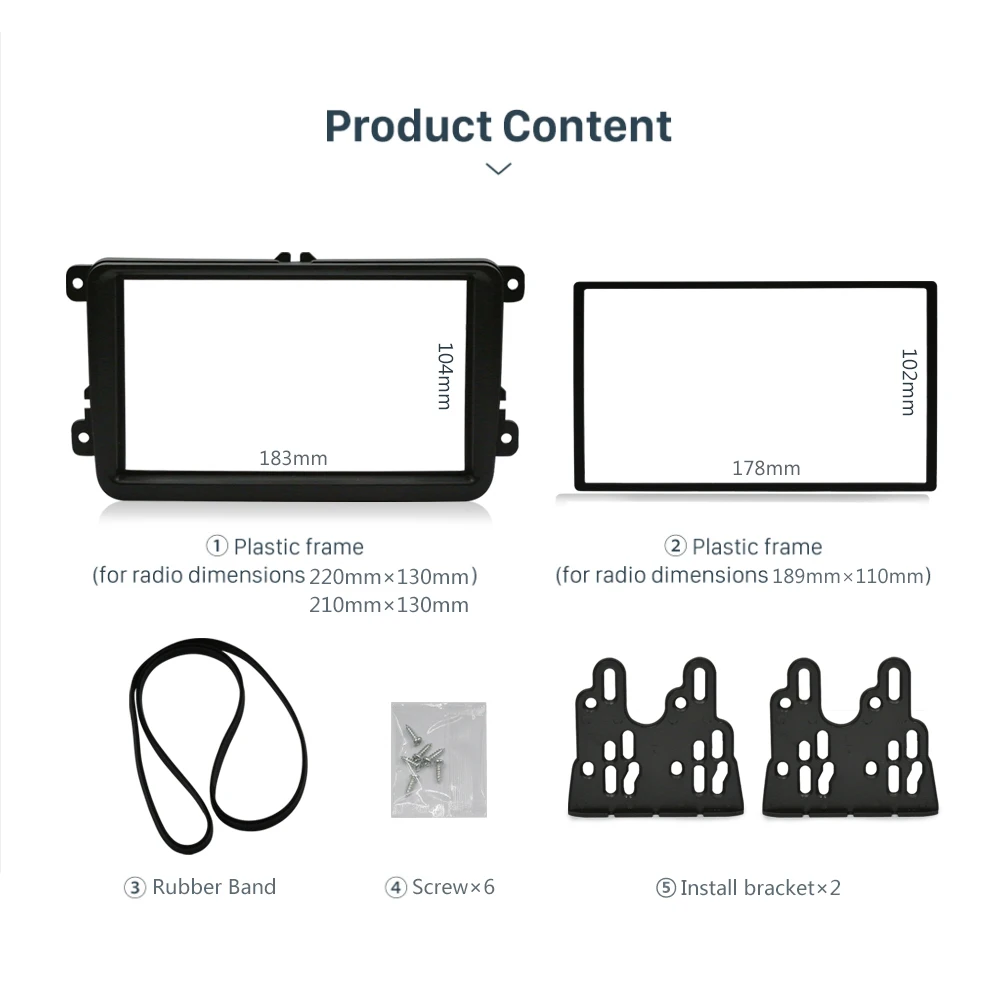 Per Volkswagen Jetta Caddy Toureg Car Stereo Radio Dash Installation Mount Bezel Trim Kit Fascia Facia 2Din Radio Car Dvd-Frame