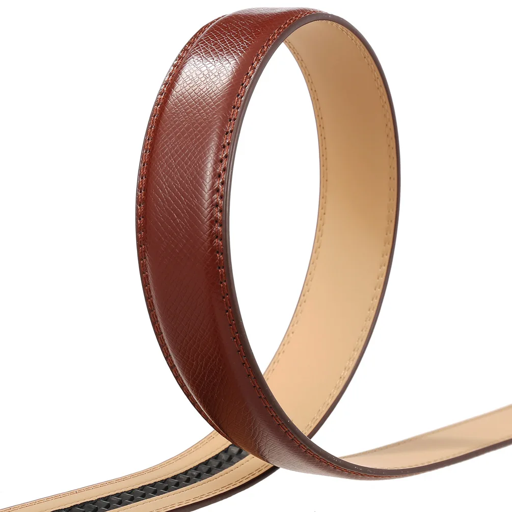 16 Styles 3.0cm 3.1cm Men's Genuine Leather Belts Automatic Buckle Belts Men No Buckle Belts High Quality Black Brown Waistband