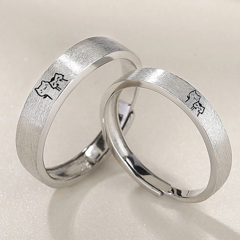 Connected Heart Diamond Couple Rings