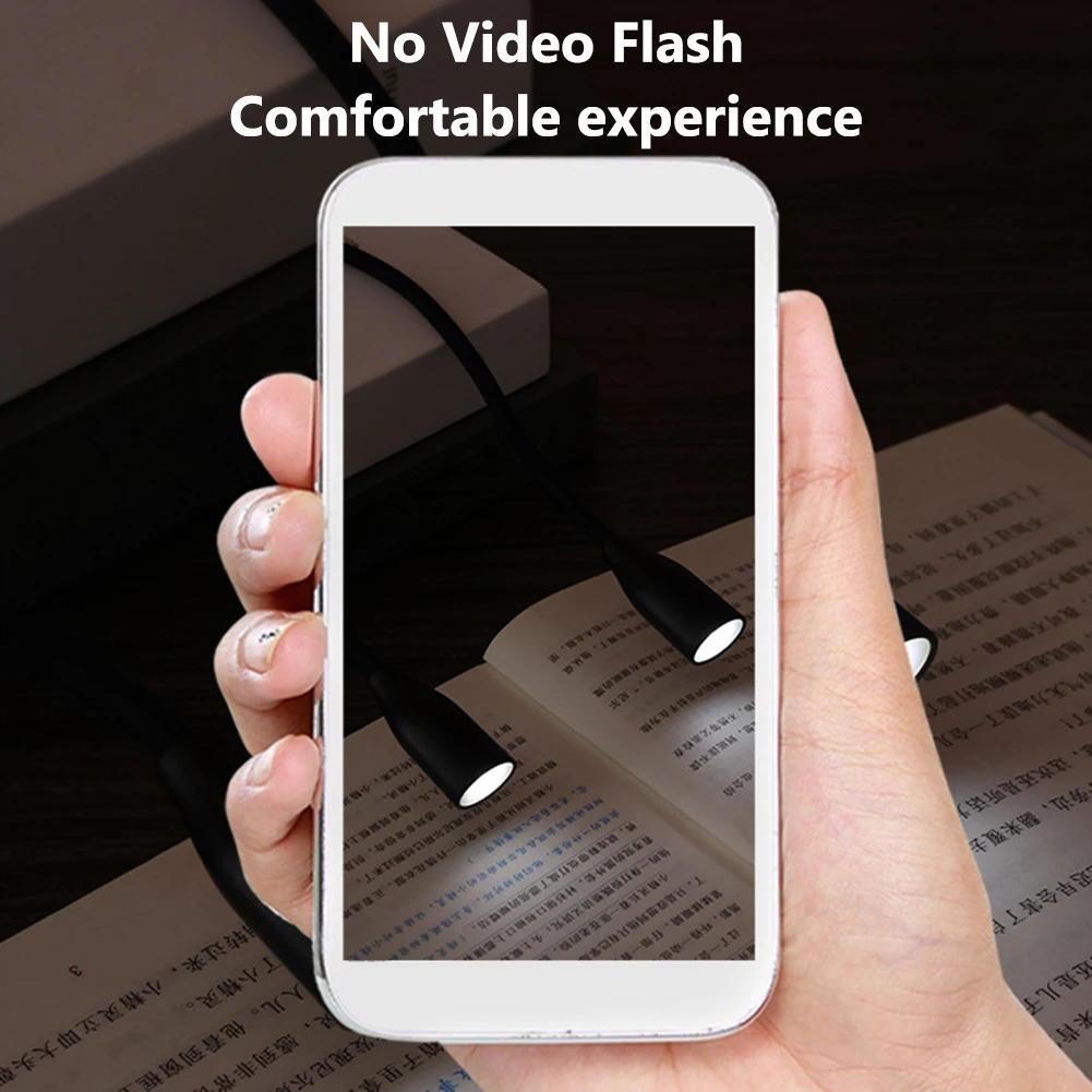 LED Neck Reading Light Flexible Book Light Hands Free LED Night Light Flashlight  for Reading Knitting Camping Repairing
