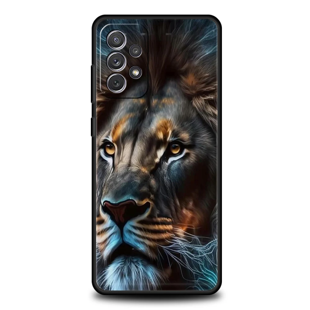 Der Löwe Handyhülle für Samsung Galaxy A15 A14 A25 A54 A34 A51 A71 A72 A73 A32 A52 A52S A11 A21S A31 A41 5G Soft Shell Capas Bag – Detail 7