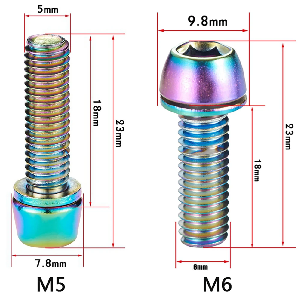 thumbnail image 2 of XHIKOWAT Stem Screw Fancy, 6PCS M5x18mm 2 of 14