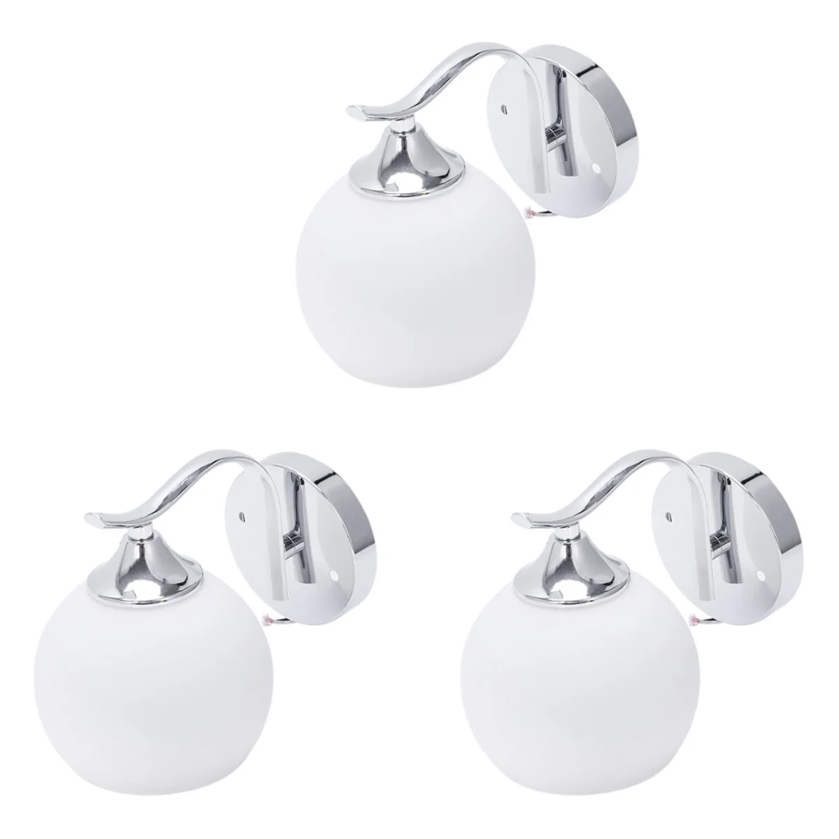 

3X Modern Wall Sconce Luminary E27 LEDWall Lamp Reading Lamps Wall Mounted Modern Glass Sconces Bedside Reading Lamps