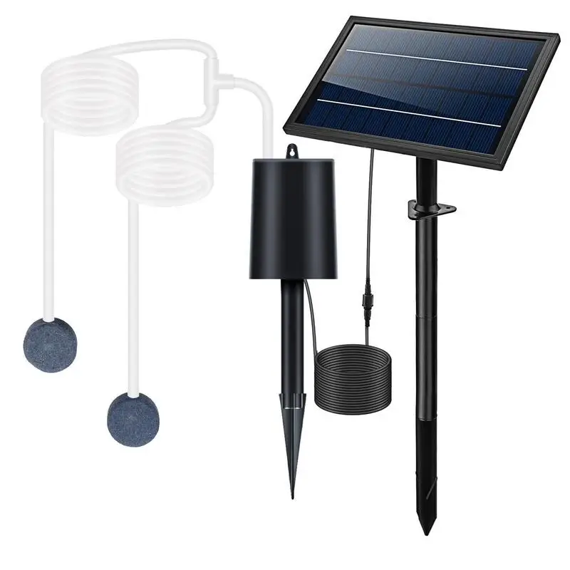 

Solar Powered Oxygenator 3 Modes Air Pump Solar Water Pump For Fish Tank Portable Fishing Aerator Aquarium Oxygen Aerator For