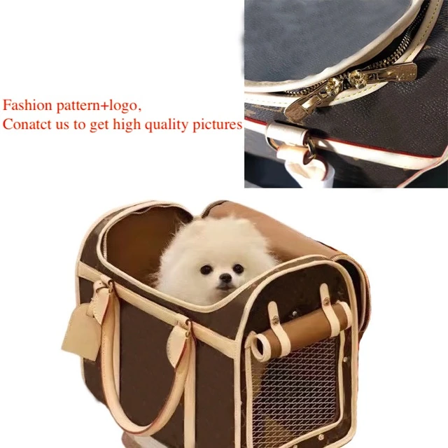 Original Custom Logo Manufacturer luxury brand famous design high-end  leather pet travel bag cat Carriers dog carrier sling - AliExpress