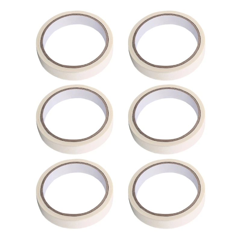 6Pcs 흰색 마스킹 테이프 장식 테이프 그림 테이프 12MM 18MM 24MM 36MM 48MM 아티스트 아트 페인팅을위한 화가의 테이프