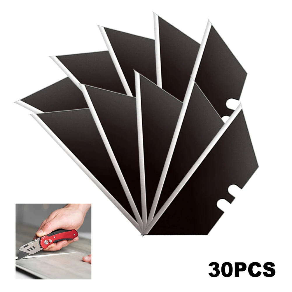 

30Pcs/Set Trapezoidal Blade Replacement Blade 60# Carbon Steel Multifunction Engraving Craft Knives Blade Cutting Hand Tools