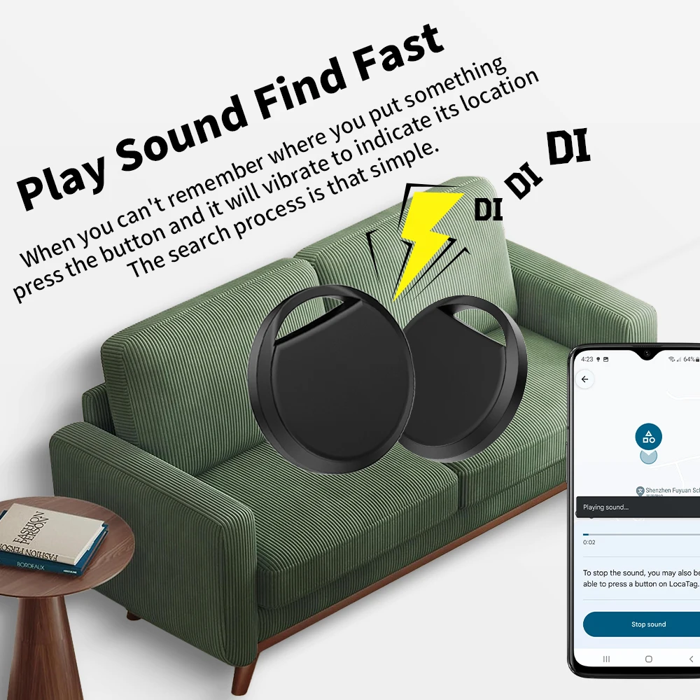 Universal Smart Tag Tracker for Easy Location of Keys, Wallets, and Pets