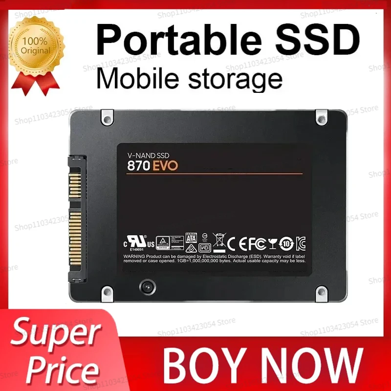 New 4TB 870 EVO For PS5 Internal Solid State Drive Hard Disk SSD 2.5Inch SataIII SSD Drive Hard for Laptop Microcomputer Desktop