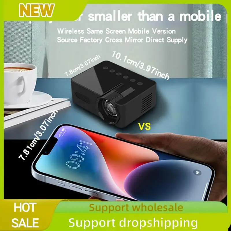 YT100 Mini Home Projector Projector Portable Mini Home Theater Wireless Cell Phone Multi-Function Projector Durable