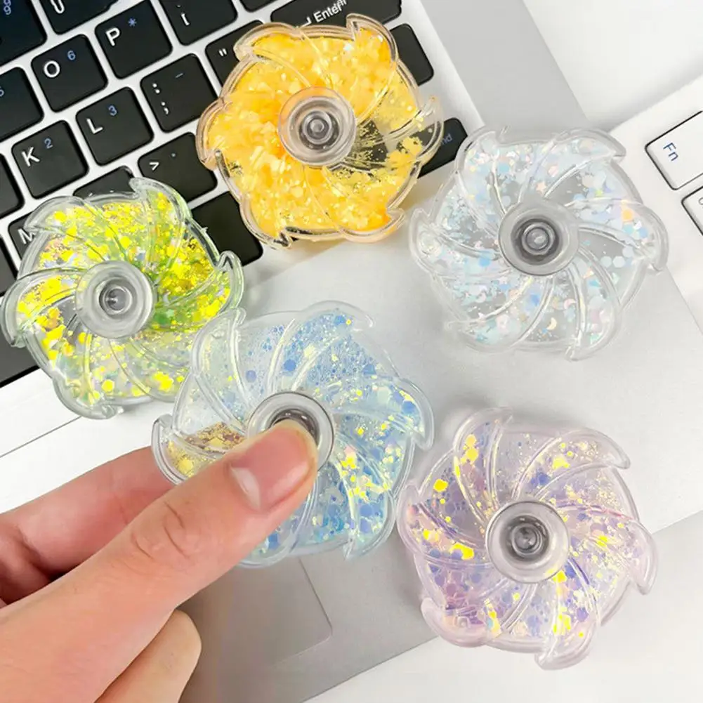 Anti-stress Spinner Toy Fidget Spinner Toy Glitter Quicksand Flower Fidget for Stress Relief Finger for Kids fidget toy sensory fidget toy anti stress toy