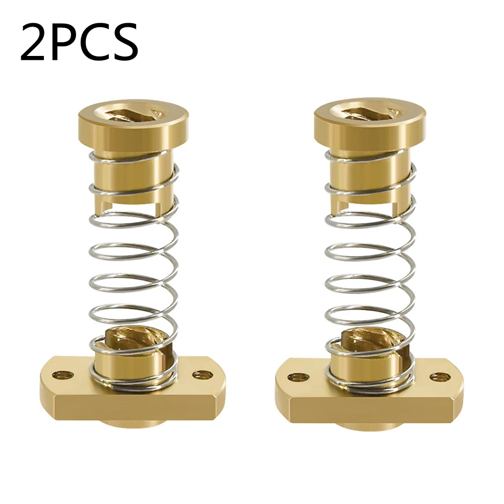 2 Pcs CR10 Z Axis T8 Anti Backlash Spring Loaded Nut Elimination Gap Brass Nuts For Upgrade Ender 3S Ender 3 Pro V2 CR-10 Tornad