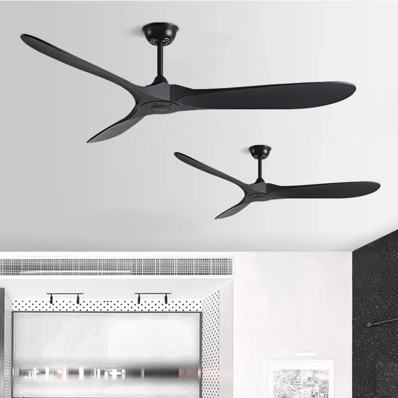 5-Leaf Strong Wind Nordic Ceiling Living Room Dining Room Industrial American Retro Commercial Variable Frequency Light Free Fan 3