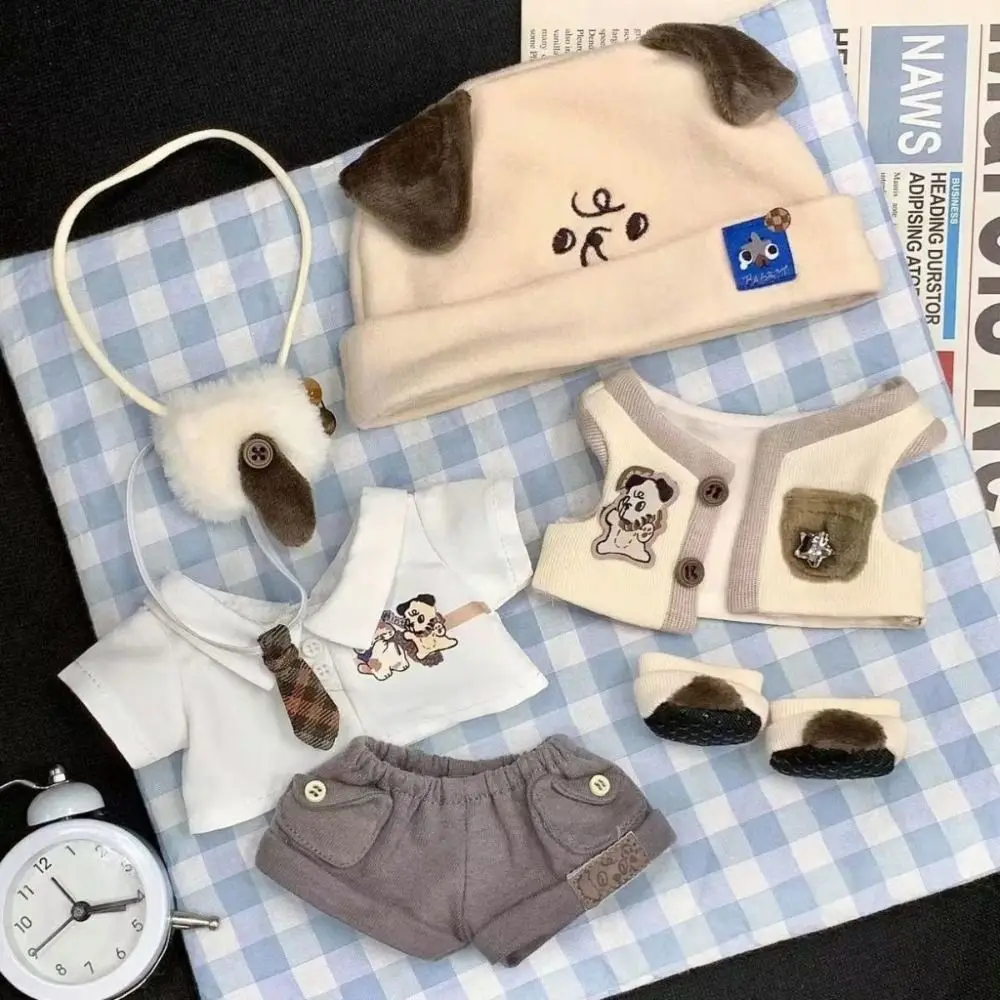 Fashion Hoodie 20cm Clothes Overalls Shoulder Strap Cotton Doll Clothes Clothing Baseball Hat Set Clothes Doll Accessories