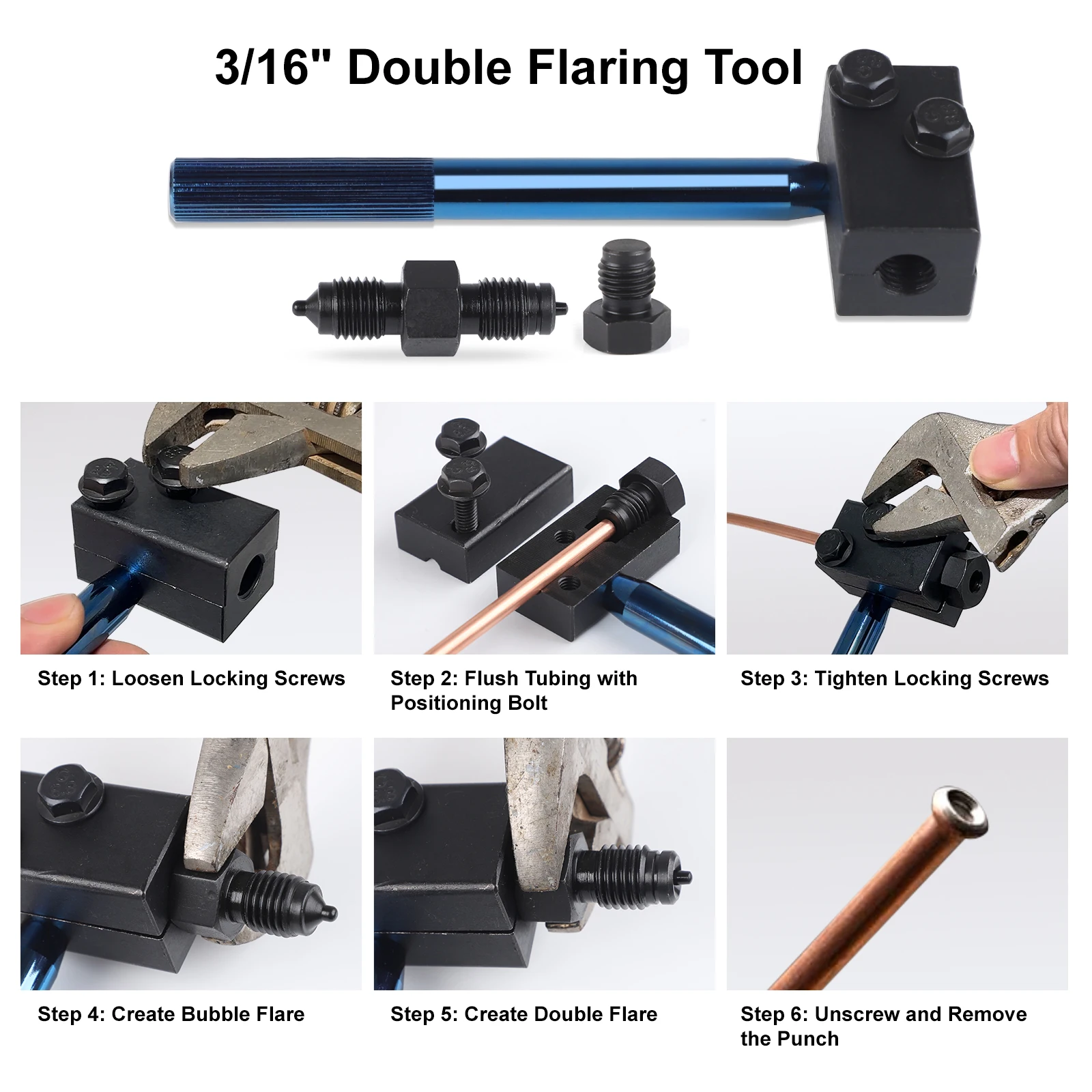 Brake Line Fitting Kit – 3/16 Inch, Includes Bubble & Double Flare Lines With Union Connectors - View #3