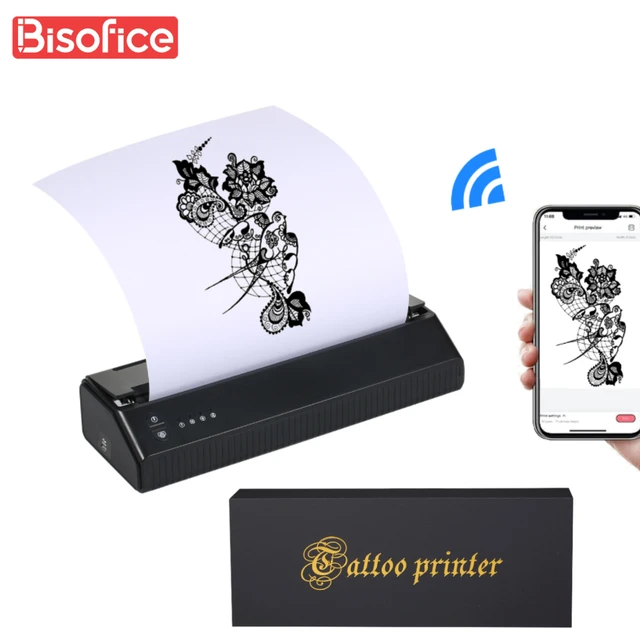Mini Tattoo Stencil Printer without Ink Portable A4 Thermal Printer  Bluetooth Wireless Printer Machine or Tattoo Transfer Paper - AliExpress