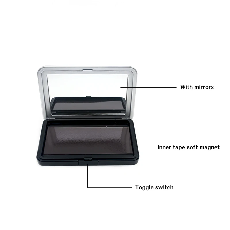 

L,Matte Black Empty Magnetic Cosmetics Palette Eyeshadow Blusher DIY Beauty Makeup Box Glitter Makeup Dispensing Vacia Box