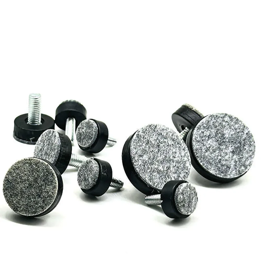 4-24PCS 무소음 펠트 가구 조절식 발 나사 캐비닛 이동식 무소음 가구 플라스틱 발 매트