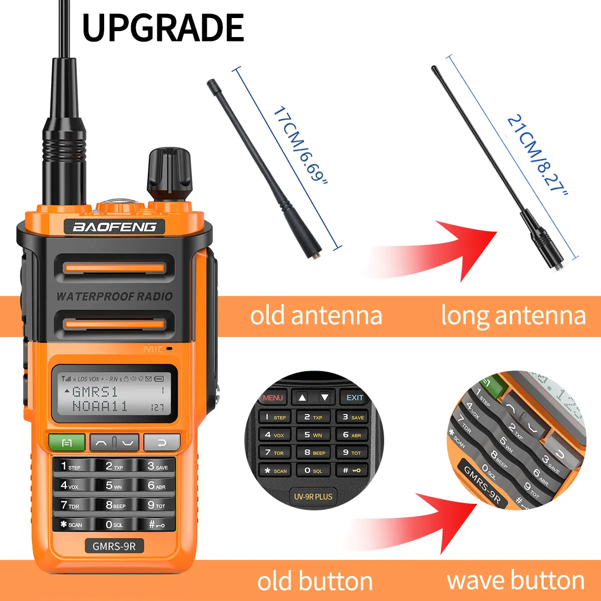 BAOFENG UV-9G GMRS IP67 Waterproof Radio - Baofeng