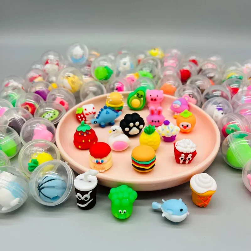 32mm Transparent Twisted Egg Capsule Ball Mini Claw Machine Toys Accessories Kids Cartoon Arcade Crane Doll Machine Prize Gifts 6