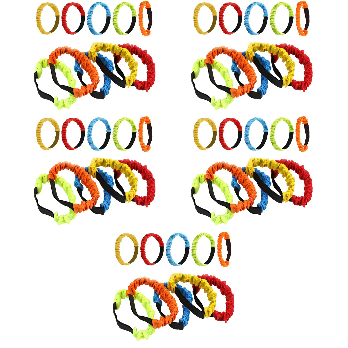 

5 шт. эластичные ленты для упражнений креативный реквизит для игр ремни для галстуков из ткани Оксфорд