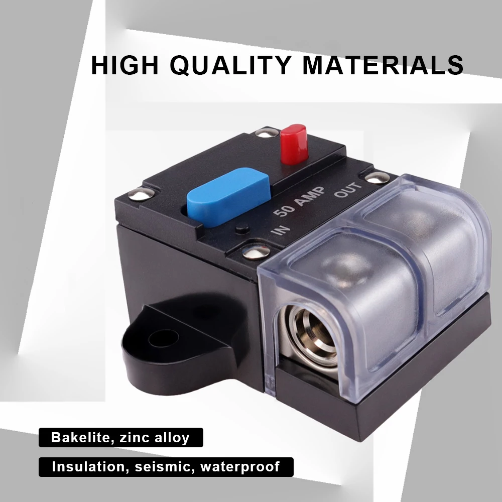 Auto Circuit Breaker 30-300A Car Audio Self-Recoverable Breaker Boat Waterproof Security Fuse Accessories