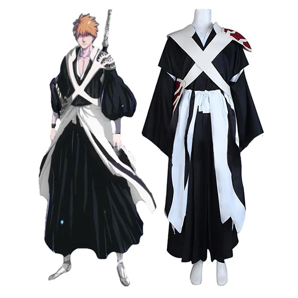 

Bleach Kurosaki Ichigo Cosplay Kuchiki Rukia Costumes Die Pa Soul Society Shinigami Kimono Full Outfit Thousand-Year Blood War